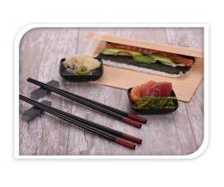 Excellent Sushi set porcelán / bambus sada 7 ks černá