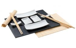Excellent Sushi set porcelán/břidlice/bambus sada 11ks