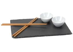 Excellent Sushi set porcelán/břidlice/bambus sada 7ks Excellent Sushi set porcelán/břidlice/bambus sada 7ks