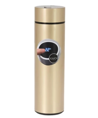 Excellent Termoska nerez s teploměrem 0,5 l zlatá