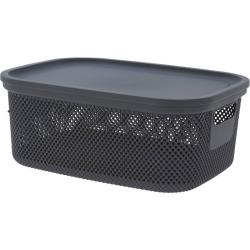 Excellent Úložný koš s víkem 12 l černá Excellent Úložný koš s víkem 12 l černá