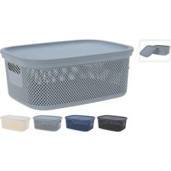 Excellent Úložný koš s víkem 12 l černá