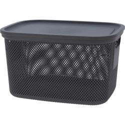 Excellent Úložný koš s víkem 18 l černá