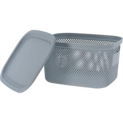 Excellent Úložný plastový koš s víkem 6 litrů béžová