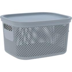 Excellent Úložný plastový koš s víkem 6 litrů béžová