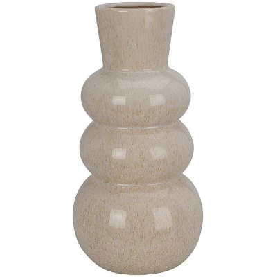Excellent Houseware Váza 3 bubliny 25 cm šedobílá