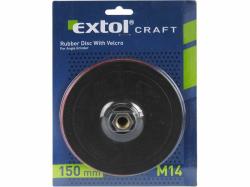 EXTOL-CRAFT Nosič brusných výseků - M14, suchý zip, Ř150mm