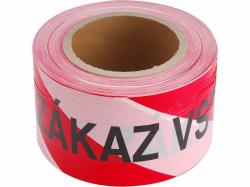 EXTOL-CRAFT Páska výstražná červeno-bílá ZÁKAZ VSTUPU, 75mm x 250m, PE