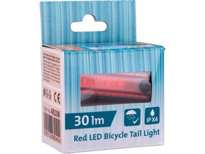 EXTOL LIGHT Světlo červené na kolo 30lm, USB nabíjení