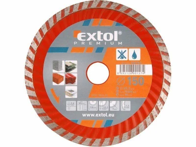 EXTOL-PREMIUM Kotouč diamantový řezný turbo, 180x22,2mm, suché i mokré řezání