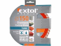 EXTOL-PREMIUM Kotouč diamantový řezný turbo, 180x22,2mm, suché i mokré řezání