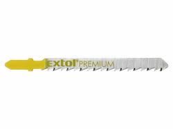 EXTOL-PREMIUM Plátky do přímočaré pily 5ks, 75x4,0mm, úchyt BOSCH, HCS