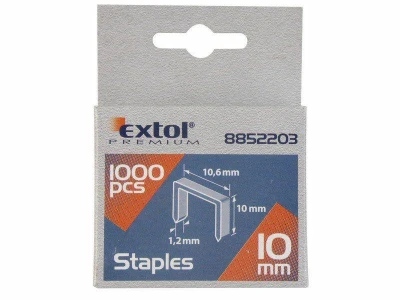 EXTOL-PREMIUM Spony, balení 1000ks, 6mm, 10,6x0,52x1,2mm EXTOL-PREMIUM Spony, balení 1000ks, 6mm, 10,6x0,52x1,2mm