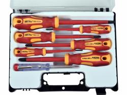 EXTOL-PREMIUM Šroubováky elektrikářské se zkoušečkou, sada 7ks, 3x(-),3x(PH), CrV