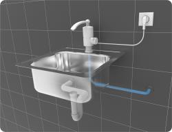 Fala Baterie dřezová s elektrickým ohřívačem vody (10cm)