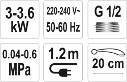 Fala Baterie dřezová s elektrickým ohřívačem vody (20cm)