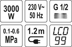 Fala Baterie nástěnná s ohřevem vody a sprchou KATLA-4 3kW
