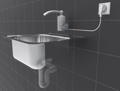 Fala Baterie nástěnná s elektrickým ohřívačem vody (20cm)
