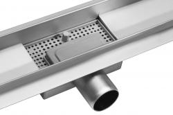 FALA Lineární koupelnový žlab Černé Sklo 60 cm WETDRY