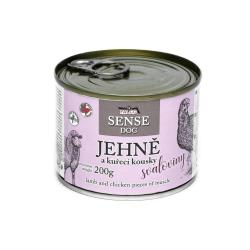 FALCO SENSE Dog jehně a kuřecí kousky svaloviny, konzerva 200 g