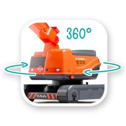 Falk Bager Kubota KX085-5 s otevíratelným sedadlem a přilbou