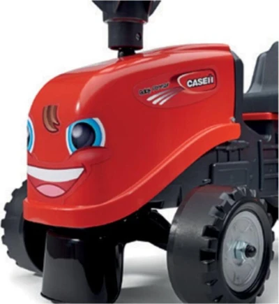 Falk Odrážadlo 238C Baby Case IH červený s vlečkou a lopatkou s hrabličkami