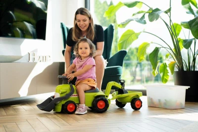 Falk odrážadlo/chodítko traktor s nakladačom, bagrom a vlečkou 912N Class