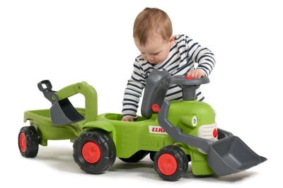 Falk odrážadlo/chodítko traktor s nakladačom, bagrom a vlečkou 912N Class