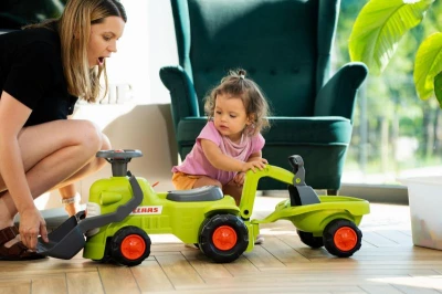 Falk odrážadlo/chodítko traktor s nakladačom, bagrom a vlečkou 912N Class
