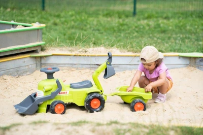 Falk odrážadlo/chodítko traktor s nakladačom, bagrom a vlečkou 912N Class