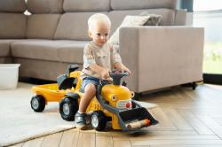 Falk Odrážadlo Marcel Construction s nakladačom, vlečkou a bagrom