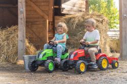 Falk Set baby traktor Country Farmer šlapací Červený vozítko s valníkem