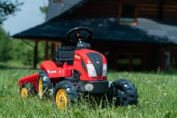 Falk Set baby traktor Country Farmer šlapací Červený vozítko s valníkem