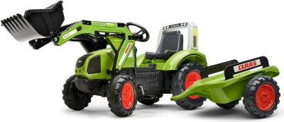 Falk Šlapací traktor 1040 Clas Arion 430 s nakladačem a vlečkou