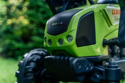 Falk Šlapací traktor 1040 Clas Arion 430 s nakladačem a vlečkou