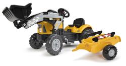 Falk Šliapací traktor 2035M SuperBuilder s nakladačom a vlečkou