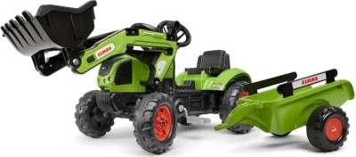 Falk Šlapací traktor 2040AM Claas Arion 410 nakladačem a vlečkou (VÝPRODEJ)