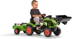 Falk Šlapací traktor 2040AM Claas Arion 410 nakladačem a vlečkou