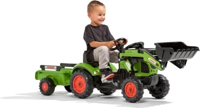 Falk Šlapací traktor 2040AM Claas Arion 410 nakladačem a vlečkou