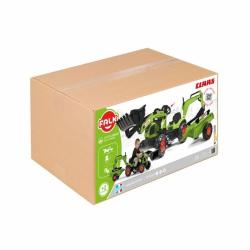 Falk Šlapací traktor 2040N Claas Arion 410 s nakladačem, rypadlem a vlečkou