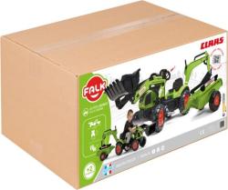 Falk Šlapací traktor 2040N Claas Arion 410 s nakladačem, rypadlem a vlečkou