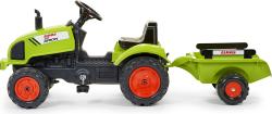 Falk Šliapací traktor 2041C Claas Arion s vlečkou a otváracou kapotou