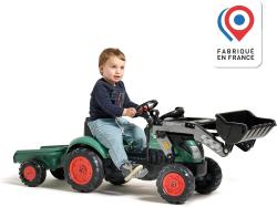 Falk Šlapací traktor 2054ML Farm Lander - Vintage s nakladačem a vlečkou