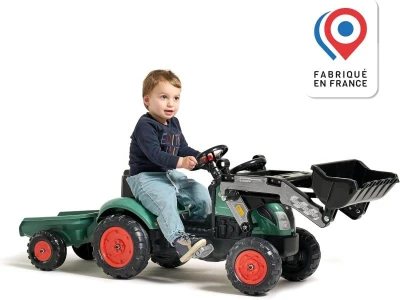 Falk Šlapací traktor 2054ML Farm Lander - Vintage s nakladačem a vlečkou