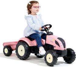 Falk šlapací traktor s přívěsem Country Star - růžový