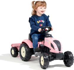 Falk šlapací traktor s přívěsem Country Star - růžový