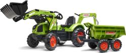 Falk šlapací traktor 2070W Claas backhoe s přední a zadní lžící a přívěsem Falk šlapací traktor 2070W Claas backhoe s přední a zadní lžící a přívěsem