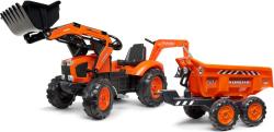 Falk šlapací traktor 2090W Kubota s přední a zadní lžící a přívěsem Falk šlapací traktor 2090W Kubota s přední a zadní lžící a přívěsem