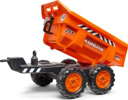 Falk šlapací traktor 2090W Kubota s přední a zadní lžící a přívěsem