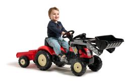 Falk Šlapací traktor 2158ML Kiddy Farm s nakladačem a vlečkou